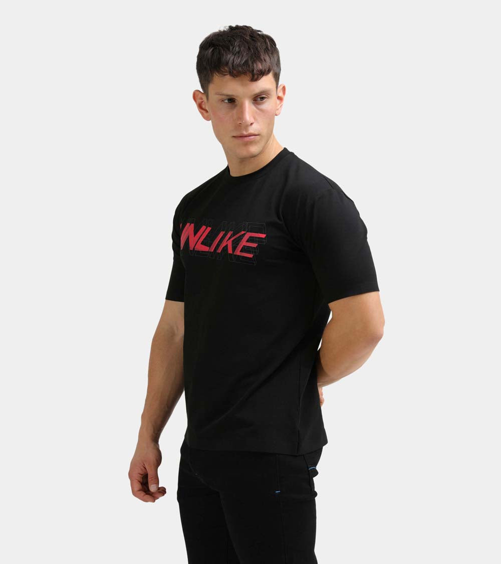 UH09 3D WIRE FRAME T-SHIRT | BLACK RED
