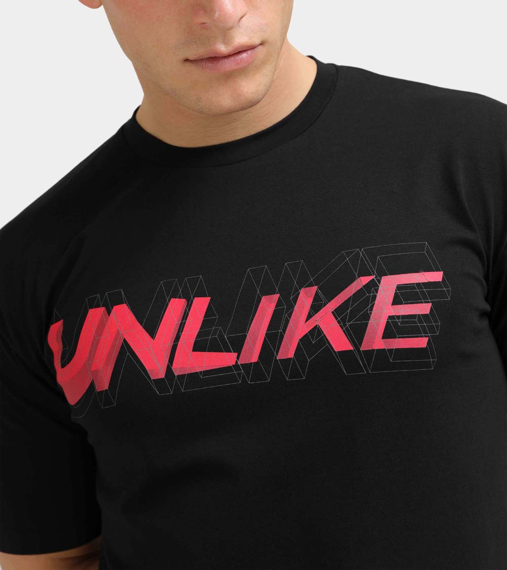 UH09 3D WIRE FRAME T-SHIRT | BLACK RED